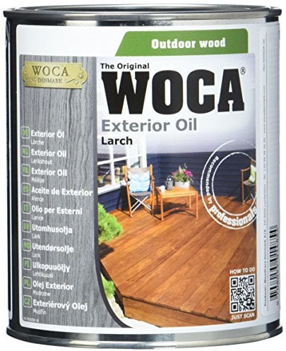 WOCA Denmark Exterior Wood Oil Lärche 0,75 L - Terrassenöl für Terrassen, Zäune und Möbel im Außenbereich