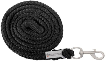 Waldhausen Anbindestrick Plus Karabiner, schwarz
