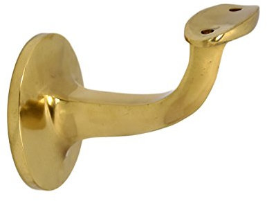 Handlaufhalter HLH 4543 Messing poliert gewölbte Auflage Handlaufträger Stütze
