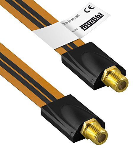 mumbi 26cm Fensterdurchführung für SAT Kabel (F-Kupplung auf F-Kupplung) extrem flach