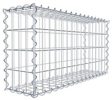 GABIONA Panier à gabions carrés | Panier en pierre à remplir | Panier en grille résistant aux intempéries | Panier métallique original | Fabriqué en Allemagne | 80 x 40 x 20 cm
