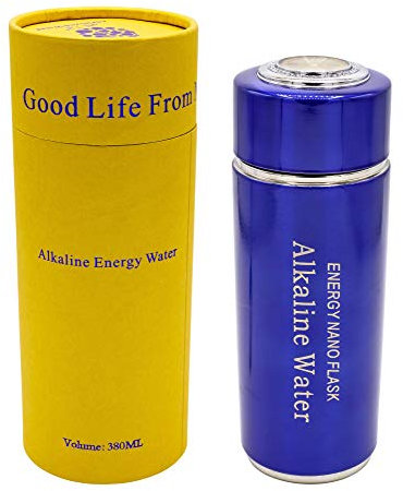 Bouteille d'eau alcaline - Bleu/bleu - Volume de remplissage : 380 ml