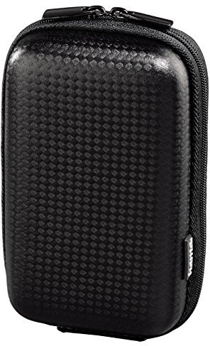 Hama Schutzhülle für Foto/Video, halbstarr, Carbon Style (80 l, Eva, Tasche mit Schutzhülle, stoßfest, für Reisen, kleines Format, ultrakompakt, kompakt, MP3, MP4, iPod) schwarz