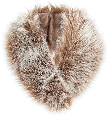 Futrzane Classic Kragen - Fake Fur Pelzkragen Damen - Kunstfell Kunstpelz Stola (Hellbraun Classic)