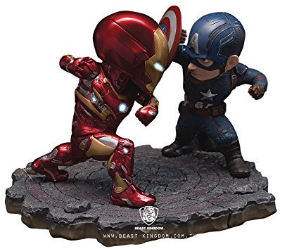 Beast Kingdom Toys Captain America Civil War Egg Attack Statue 2-Pack Iron Man vs. Captain America 20 cm
