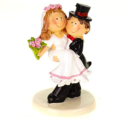 Hochzeitspaar Hochzeit Figur Deko Brautpaar Mann trägt Frau 10 cm
