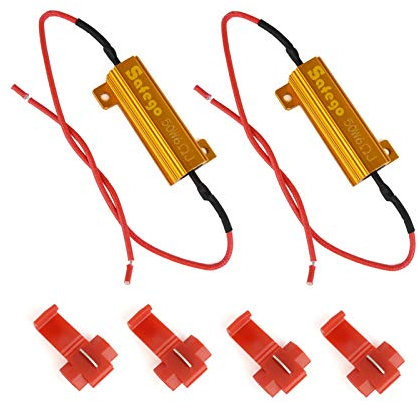 Safego 2x 50W 6ohm Lastwiderstand Widerstand for LED SMD Blinker Fehlercode fix