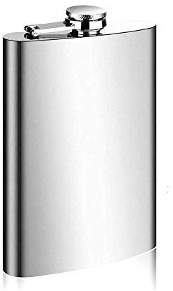 Invero Hip Flask 7oz (200ml) Stainless Steel Pocket Drink Holder for Whisky, Brandy, Liquor, Vodka and More