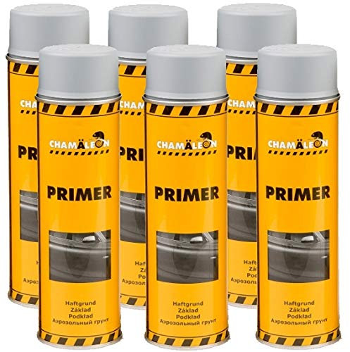Chamäleon 1K Grundierung Spray 500ml Füller Acryl Primer Filler Schichtfüller Korrosionsschutz (Grau, 6)