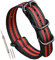 MZBUTIQ 19mm Schwarz/rot Uhrenarmband Herren Ballistisches Nylon Strap Extra Lang Matte Schwarze Schnalle