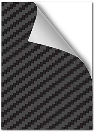AlphaShield Lackschutzfolie Din A4 Format 21x29cm für Kfz Auto Motorrad Bike Fahrrad Roller Selbstklebend Lack Schutz vor Steinschlag Folie (Carbon, 1 x Din A4)