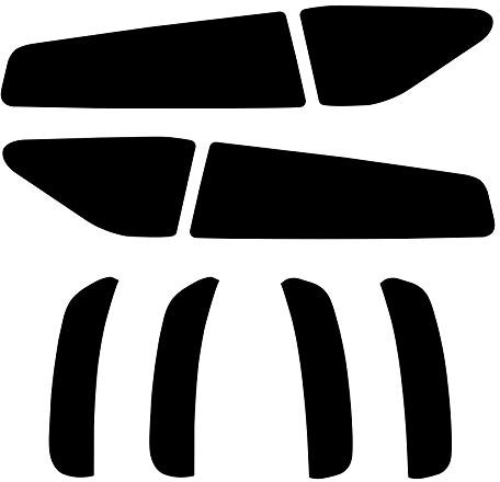 NDRUSH Verdunkelungsfolie für Rücklicht und Seitenmarkierung, Vinyl, vorgeschnitten, Luftauslass-Rücklicht, kompatibel mit Dodge Charger 2015–2020