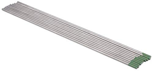 10 Stück WIG Wolframelektrode 2,4 x 175mm WP Wolframstabelektrode Nadeln mit Grüner Spitze Schweißzubehör zum Schweißen von Dünnem Edelstahl Aluminium