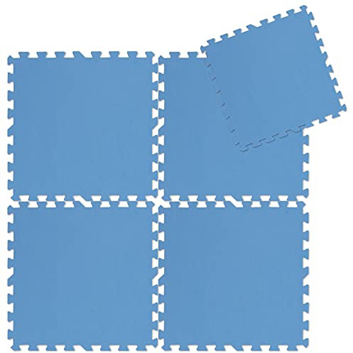 Bestlivings Esterilla protectora para el suelo de la piscina, 16 unidades (50 x 50 x 0,4 cm) - 4 m² - robusto sistema de ranuras ampliable