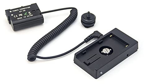 Fotga Coiled Power Adapter Cable + NP-F NP-F960 Plate + EN-EL15 EN-EL15a EN-EL15c Dummy Battery for Nikon D610 D810 D750 D810A D7500 D850 D800/D800E D600 D7100 Z5 Z6 Z7 II DSLR Camera