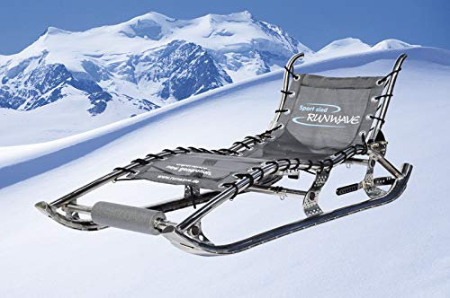 RUNWAVE Edelstahlrodel Rodel Bob Schlitten Rennrodel