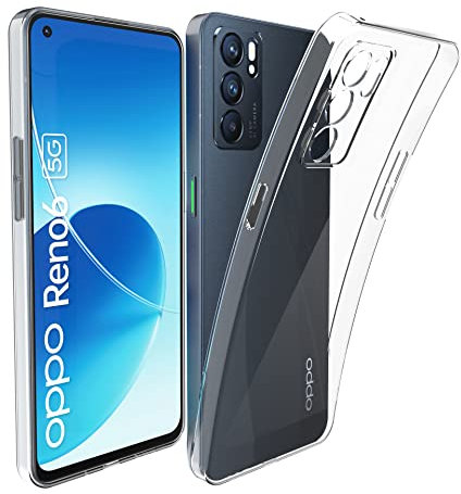 N NEWTOP Custodia Cover Compatibile con OPPO Reno 6 Pro 5G, Morbido TPU CLEAR Gel Silicone Anti Graffio Trasparente Slim Sottile Flessibile Case Posteriore Protettiva