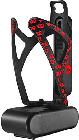 Harilla 3 in 1 Sturdy Water Bottle Holder Cages W/Tire Stick,Tools Box Drink Rack Water Cup Holder for Mountain Bike Cycling Supplies, Black Red