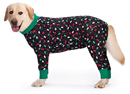 BT Bear Große Hundekleidung, elastische Haustier-Einteilerkleidung schützt Gelenke, Anti-Haar-Wundschutz Hundepyjamas für mittelgroße Hunde (7XL, Schwarz)
