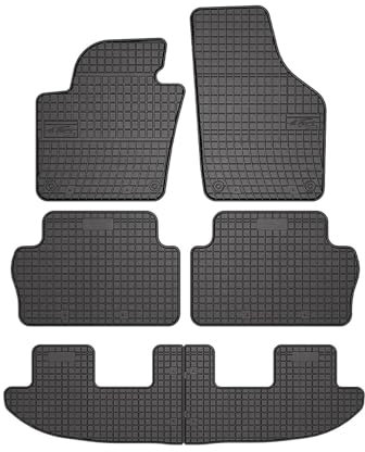 Fußmatten Automatten kompatibel mit VW Sharan II 2010-2023 Gummimatte Schwarz 6 TLG