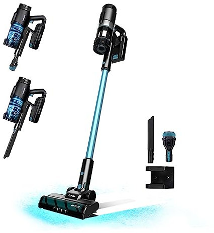 Cecotec Aspirador Escoba 3 en 1 Conga Rockstar 1500 Ray Eternal. 215 W, 12 kPa, Autonomía de 60 Minutos, Cepillo Jalisco, Depósito de 500 ml, Ciclón Paralelo, Accesorio 2-1 y Accesorio Esquinas