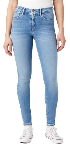 Wrangler Damen High Skinny Jeans, Blue Love, 24W / 32L