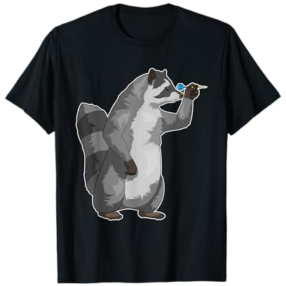 Waschbär Dart Dartpfeil Sport T-Shirt