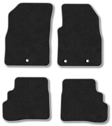 Vauxhall Viva (2015-2019) Carpet Car Mats | Grey Edge Trim Tailored Fit Floor Mats Full Coverage Protection Accessories Easy Clean Anti Slip Made in the UK