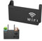 YEJAHY Caja de almacenamiento para enrutador WiFi, montaje en pared, sala de estar, TV, estante de almacenamiento de pared, estante para decoración del hogar (negro)