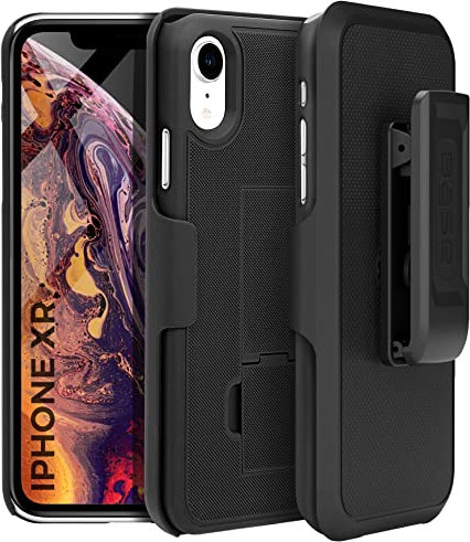 MOTIVE for iPhone XR Case with Belt Clip, Belt Clip Case for Apple iPhone XR 2018, Shell Holster Combo XR, Slim Rugged Drop Shockproof Protective Cover with Kickstand (6.1) | Ranger Series