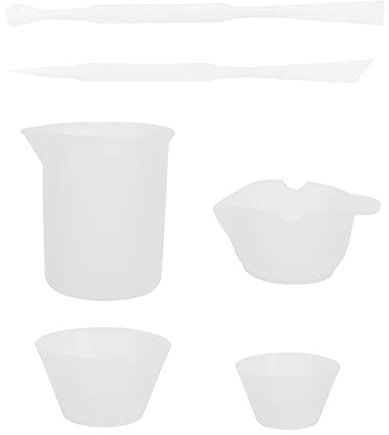 Didiseaon 1 Set Glue Mixing Tool Set Resin Measuring Cups Resin Tools Epoxy Glue Making Parts Measuring Jug Silicone Stir Stick DIY Kits Disposable White Crystal Epoxy Silica Gel