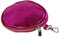 modamoda de P10/P08 Porte-monnaie en cuir velours pour femme Diamètre 11,5 cm Fabriqué à la main en Italie, Rose métallisé, xs