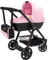 Joie Junior Mytrax Dolls Pram | Single Pushchair With Detachable Carry Cot | Includes Matching Changing Bag & Under Seat Storage | Travel System In Black & Pink With Adjustable Handle Height | Ages 3+