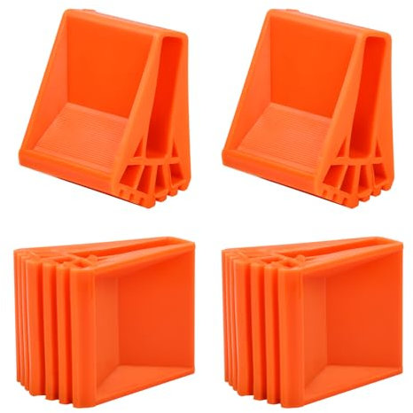 4 Pcs Ladder Feet Covers, Rubber Feet for Step Ladder, Ladder Feet Caps Replacement, Non-Slip Ladder Feet for Extension Ladder, Foot Pads Folding Ladder Accessory, Big Foot Ladder Mat (Orange)
