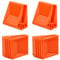 4 Pcs Ladder Feet Covers, Rubber Feet for Step Ladder, Ladder Feet Caps Replacement, Non-Slip Ladder Feet for Extension Ladder, Foot Pads Folding Ladder Accessory, Big Foot Ladder Mat (Orange)