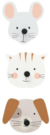 3er-set Kleiderhaken für Kinder Adoni - Mehrfarbig - Atmosphera créateur d'intérieur