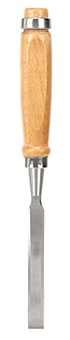 Respicefinem24×2×2 Carpenter's Chisel Wood Handle Steel File Woodworking Professional Tools V 12mm, Multifunctional Grooving Chisel, Small Flat Chisel Set