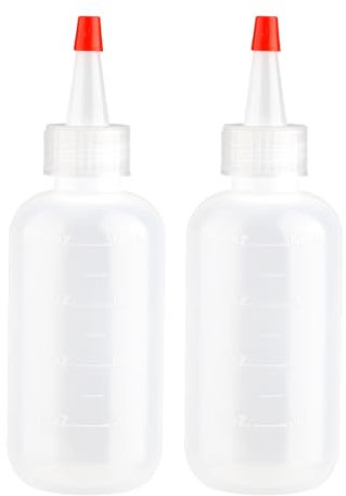 Rumyve 2pcs Plastic Extrusion Bottle,Applicator Bottle with Tip Extrusion Plastic Applicator Bottle,120ml Hair Oil Applicator Bottle,DIY Hair Care Washing Bottle