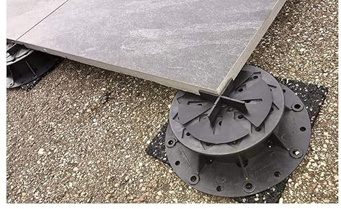 Heavy Duty Adjustable Pedestal Ceramic Stone Concrete Tiles -Outdoor Tiles-Basic for Patio 82mm-134mm (10 Pack)