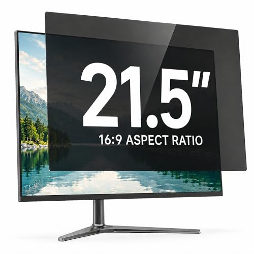 salipt 21.5 inch Computer Privacy Screen Filter for 16:9 Widescreen Display, Screen Privacy Filter,Anti Spy Anti-Glare Blue Light Blocking Screen Protector Film (WxH: 475mmx267mm)
