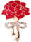 Tsffae Blumen-brosche, Rote Nelke, Blumen-brosche Für Frauen, Mutter-kristall-Schleife, Anstecknadel, Anstecknadel, Schmuck, Geschenk Für Hochzeit, Party