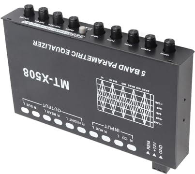 Ecualizador De Para Coche 5 Bandas Ajustable Con Crossover Amplificador Y Ecualizador Gráfico Para Control Preciso Del Sonido En Automóviles