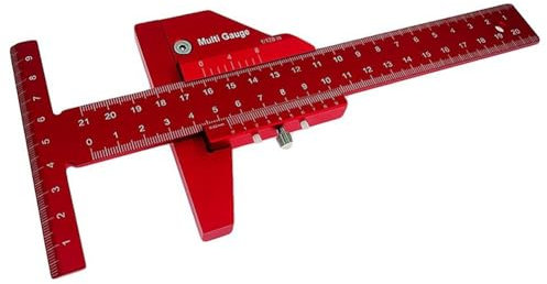 Reykentu Holzbearbeitung Scribe Metrisch Aluminiumlegierung T-Lineal Anreißmarkierungslehre Messwerkzeug Holzbearbeitungswerkzeug A