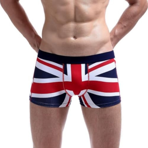 Herren Low Rise Boxershorts mit National England Flagge Print