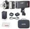 Godox AD200ProII AD200 Pro II Blitzstroboskop,1/8000 HSS,500 Blitze mit voller Leistung, 0,01–2,1 s Recycling,2,4G Wireiess X-System,Blanke Glühbirne/Speedlite Fresnel-Blitzkopf