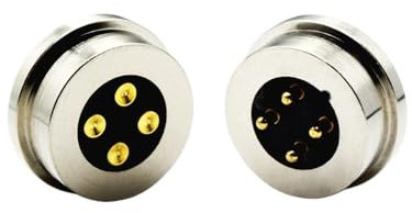 ZLGYGLEO 1Pair Spring-Loaded Magnetic Pogo Pin Connector 4 Pin Pitch 13.5 MM Through Hole Male Female 2A 5V DC Power Charge Probe(3sets)