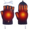 USB Heated Gloves, Double-Sided Heating Touchscreen Hand Warmers Gloves for Men and Women, Full & Half Heated Fingerless Winter Glove for Indoor Office Outdoor Sledding (Only Heat up When Plugged in)