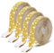 4 Rollen Strassband Selbstklebend Glitzer Strasssteine Selbstklebend Glitzerband Kristall Strasssteine Band zum Aufnähen für DIY Projekte und Hochzeitsdekoration (4 Reihen à 1 Yard, Gold)