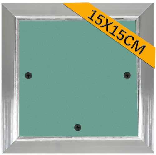 Sorlpv Revisionsklappe 15x15cm, Wartungsöffnung GK-Einlage Gipskarton 10mm, Alu-Rahmen Revisionstür Revision Wartungstür, Wartungsklappe Unsichtbar für Feuchtraumgeeignet, Trockenbau