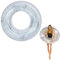 Transparent Schwimmreifen, Schwimmring mit Pailletten, Aufblasbarer Schwimmreifen, PVC Schwimming Ring, Schwimmreifen für Erwachsene für Sommer Pool Party